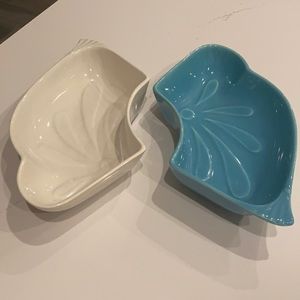 Calif Serving Dish Blue and White